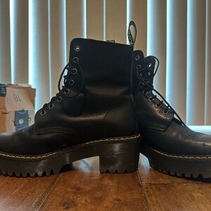 Dr. Martens Black Leather Combat Boots